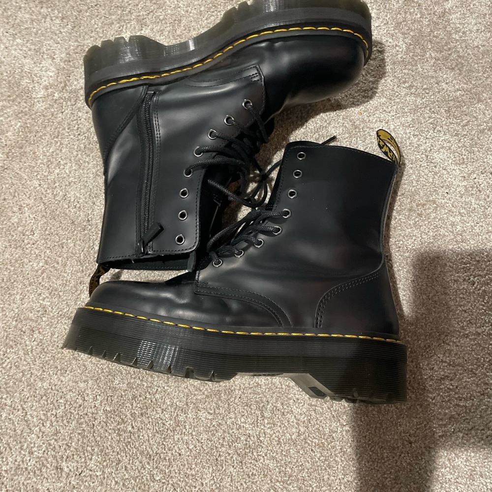 Dr. Martens Black Leather Platform Boots